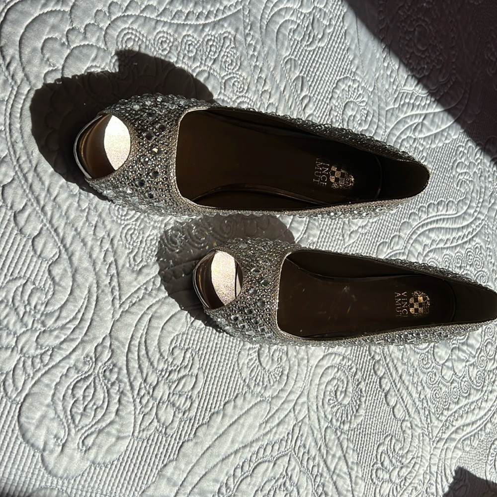 For sale brand new Vince Camuto rhinestone embellished peep toe